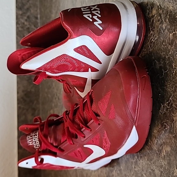 Nike Air Max Hyper Aggressor TB Gym Red White Mens Sneakers 524867-600 Size 14 - Picture 15 of 16